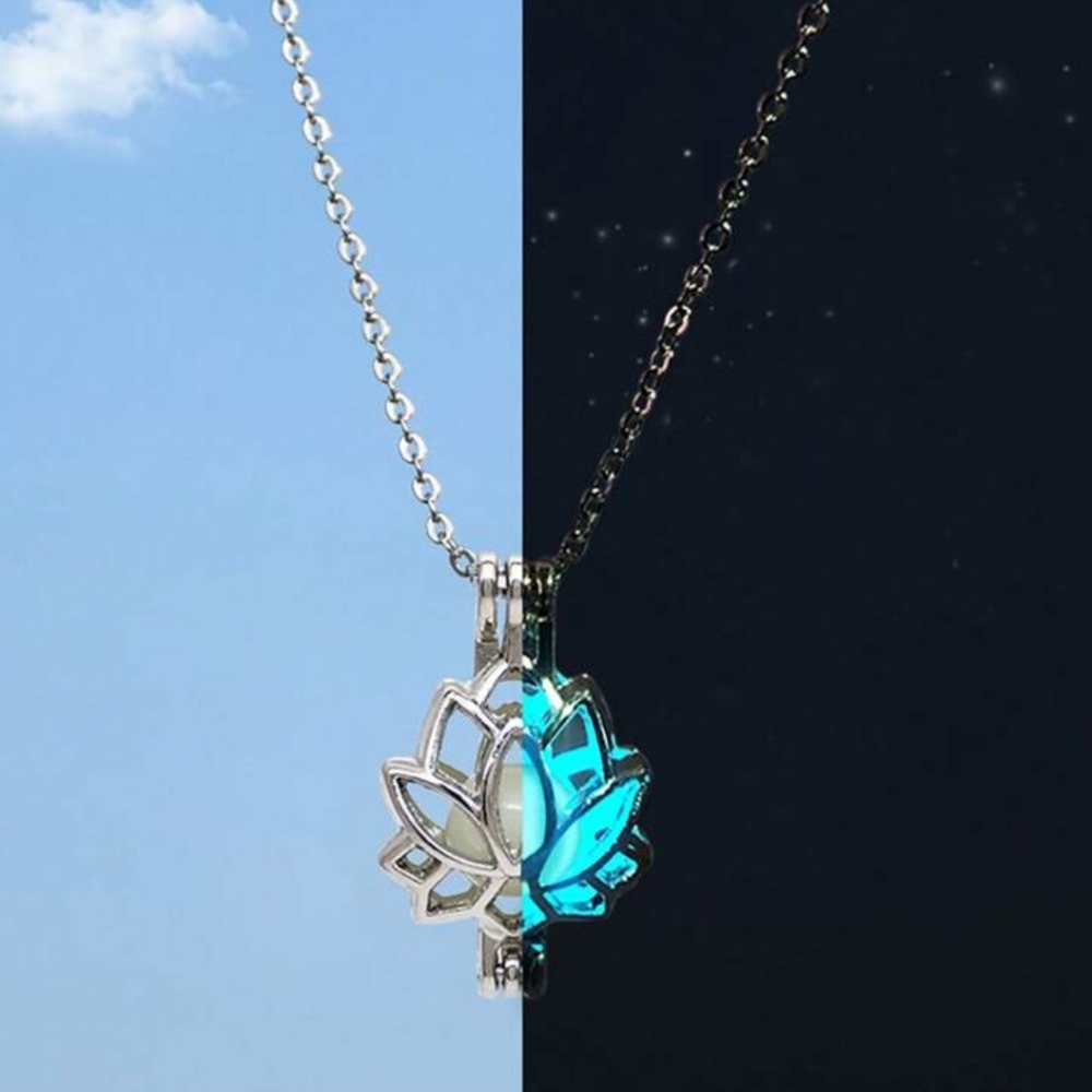 Glow In The Dark Lotus Necklace